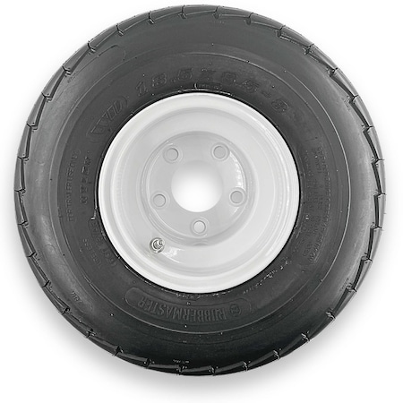 Rubbermaster - Steel Master Rubbermaster 18.5x8.50-8 4 Ply Highway Rib Tire and 5 on 4.5 Stamped Wheel Assembly 599005